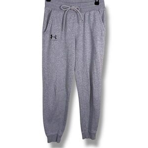 Small Under Armour Light Grey Jogger Pants Stretch Casual Athleisure Drawstring